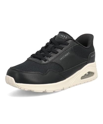 Skechers ���f�B�[�X Uno - Stand on Air, Blk Wht Banksia, 10 Wide