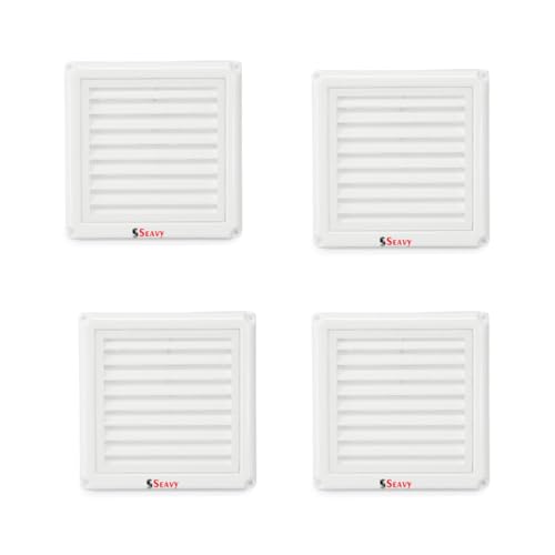 Image of 6 Inches Square PP Louver /Wall Mount Chimney Pipe Cover, Versatile Use, Durable, Anti Cockroach /Lizards /Insects, Made in India (SQPPLOUVER03) (4)