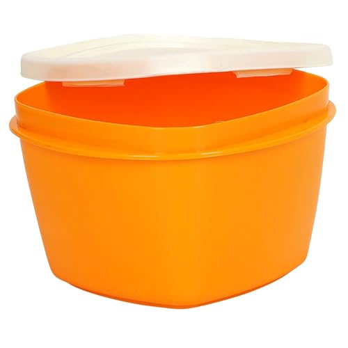 Image of Cutting EDGE Snap Tight Eco Plastic Container Set for Dry Fruits, Travelling, Pickle, Sauces, Spices, 12-Pieces (2 L, Orange)