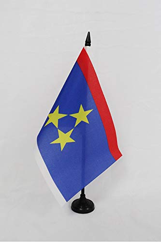 AZ FLAG Autonomous Province of Vojvodina Table Flag 5'' x 8'', Vojvodina Office Decoration 100% Polyester 21 x 14 cm - Image 2