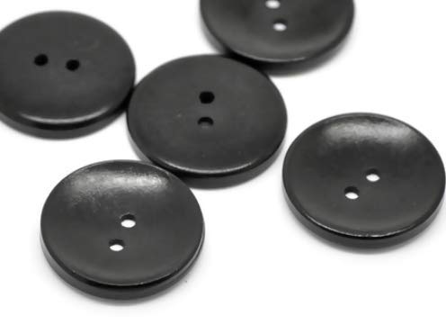 2 Boutons Bois Naturel - Gros Boutons Mercerie En Bois à Décorer, Peindre, Personnaliser 50mm