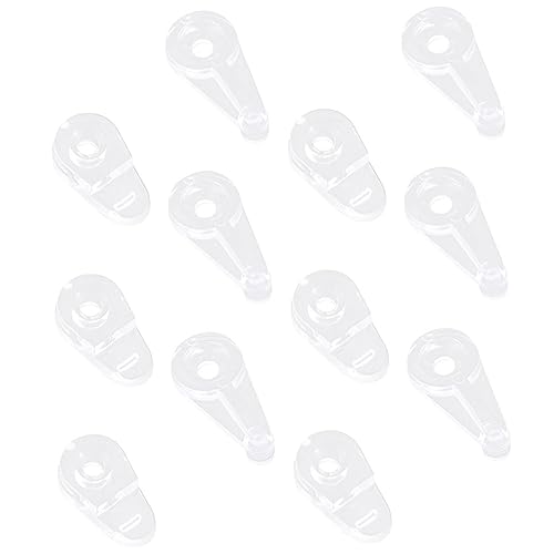 NULYLU Mirror Fixing Clip for Glass 50pcs Plastic Mounting Clips Screws for Mirror Clamp Installation
