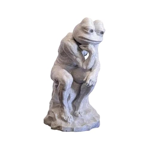 LeeQinersw Estatua de Rana Escultura de Rana Decoración de Escritorio Arte Versátil Artesanía