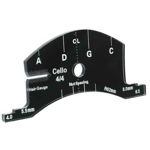 Piutouyar Black 4/4 Cello Bridges, Cello Bridge Fingerboard Repair Reference Tool Making Template Tool Replacement Part