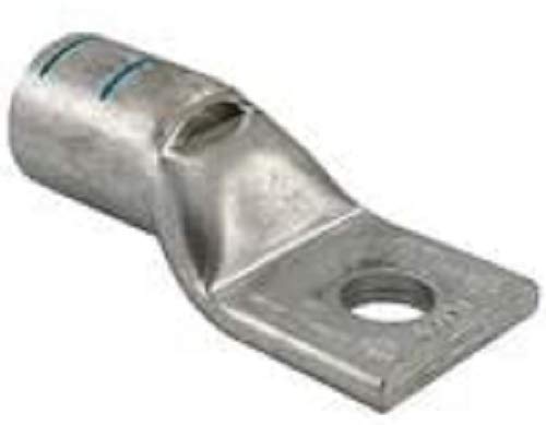 BLU-6S Compression Lug, 1-Hole, Copper, 6 AWG, 10 Stud Size, Blue- Pack of 10