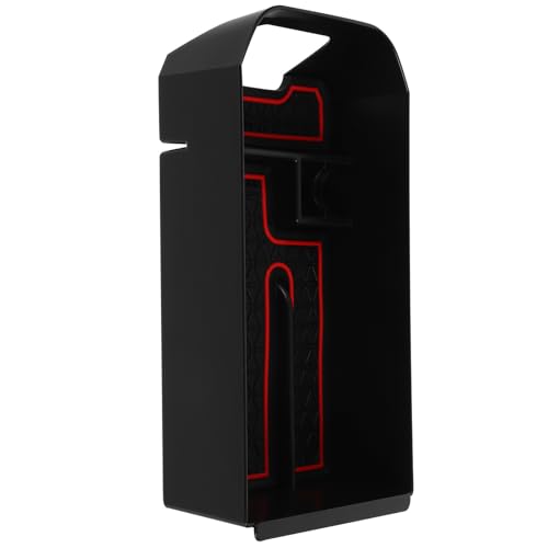 NUOBESTY Organizador para Coche Bandeja Extraíble de Pp Roja, Caja de Almacenamiento Compartimentos para Accesorios Interiores del Vehículo, Duradera y Funcional