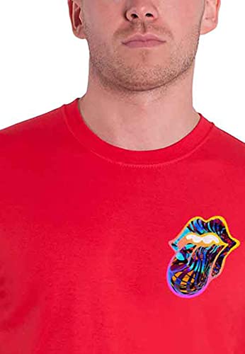 The Rolling Stones T Shirt Sixty Gradient Text Logo Nouveau Officiel Homme Rouge - Les Beatles, Paul McCartney, John Lennon, RIngo Starr, George Harrison The Rolling Stones T Shirt Sixty Gradient Text Logo Nouveau Officiel Homme Rouge – Image 4