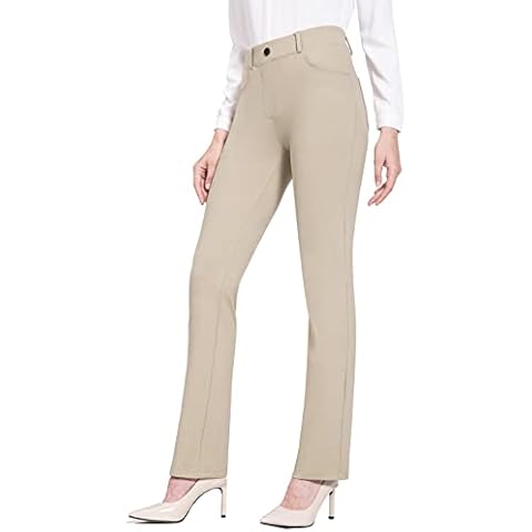 BALEAF Damen Yoga Hose Elastisch Business Hosen Bootcut Flarehose Jeggings Schlaghose Cover
