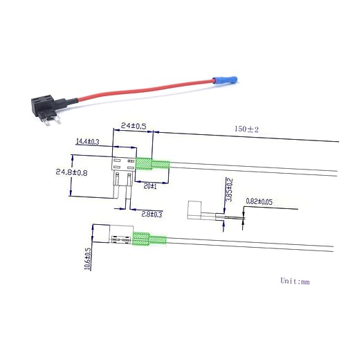 ULTECHNOVO 5 Peças mini fusível Suporte de fusível porta fusível em linha porta fusível 32v porta fu