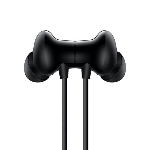 Image of Bluetooth Wireless Z2 in-Ear Neckband Earphones with Microphone, Fast Charging, Up to 30H Battery Life, Magnetic Neckband Design, Compatible with OnePlus Devices - Black