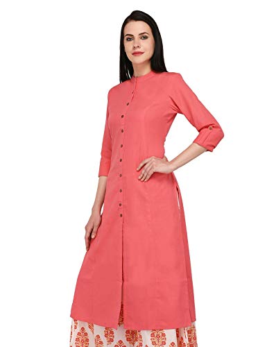 Image of Pistaa's Women's Cotton Regular Fit Casual Kurta