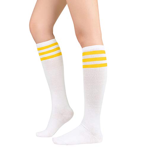 Image of American Trends Womens Athletic Knee High Socks Outdoor Sport Thigh High Stockings Casual Stripes Tube Socks