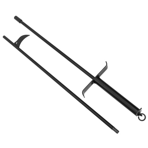 POPETPOP Herramientas para Chimenea Gancho para Fuego Palo de póquer para fogatas atizador póquer de la Chimenea del hogar póquer de Fuego Interior portátil póker Estufa Acero