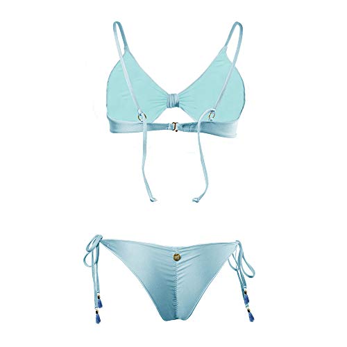 Biquíni Up Banana Rosa Com Amarração Ayla - P - Azul Candy