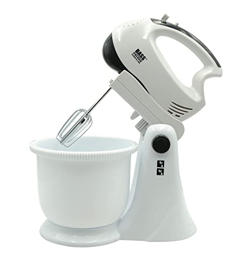 BASS POLSKA Robot de cuisine avec bol et mixeur plongeant 700 , 5 vitesses, aide culinaire, en inox & plastique, passe au lave-vaisselle Cover