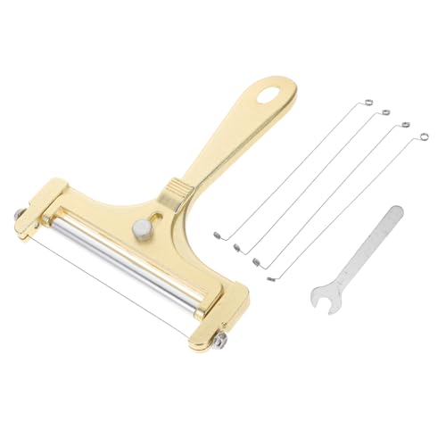Cabilock 1Set Adjustable Handheld Cheese Cutter Wire Slicer for Cheese Butter Ergonomic Design Lightweight Kitchen Supply Compact Easy to Store