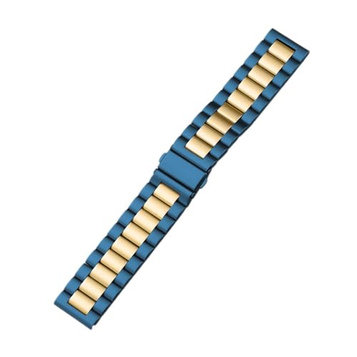 [X] 22mm 20mm ^Xgbv Fit For Huawei Watch GT2 Pro 46mm oh XeXX`[uXbg For Samsung Galaxy 3 4 5 45mm Active ɓK(Blue Gold
