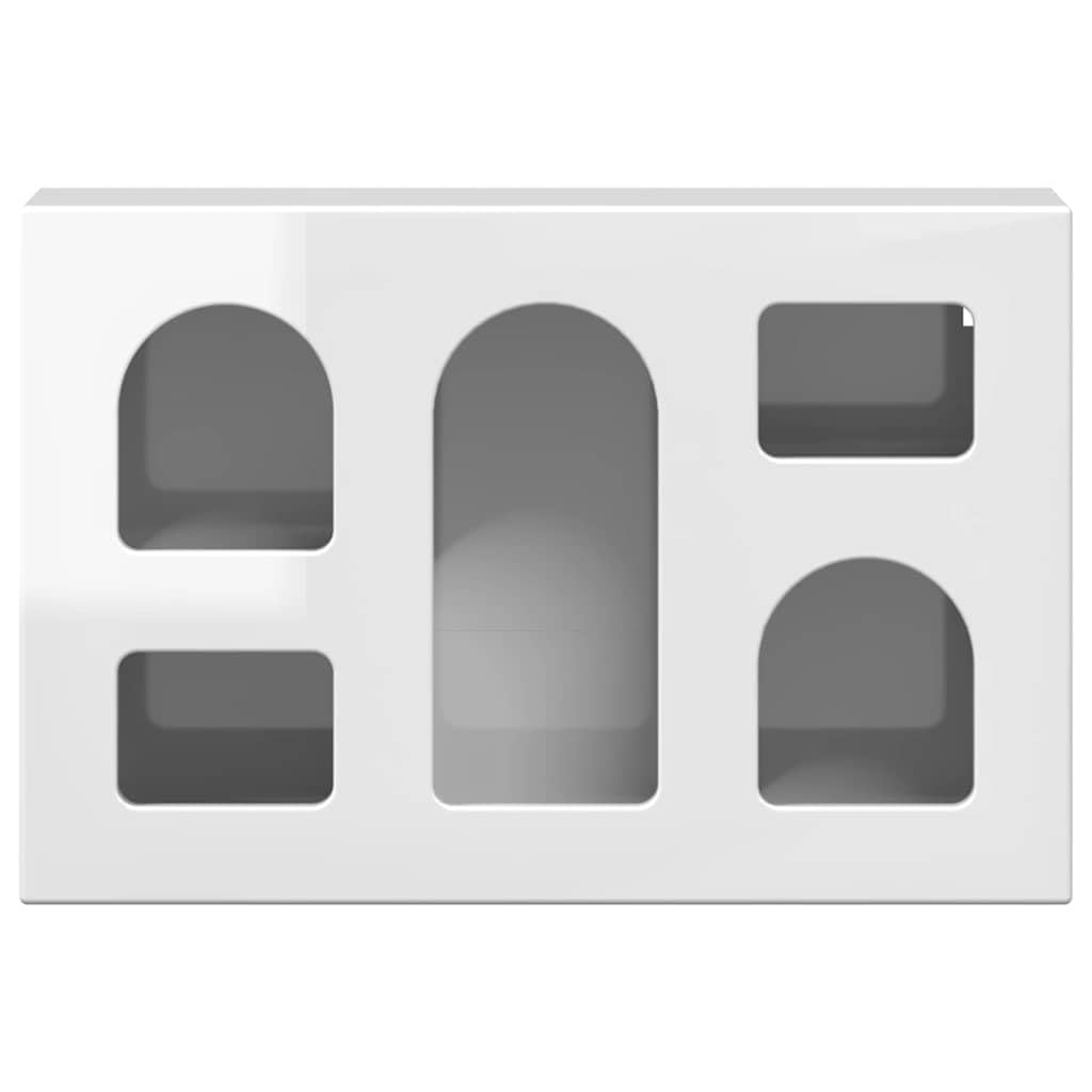 Armadio sospeso moderno, bianco, 60 x 20 x 40 cm, in legno, scaffale da parete per bagno, cucina e corridoio, salvaspazio, design robusto e facile da pulire