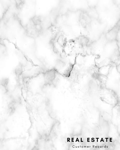 Real Estate Customer Records: Notebook Management Planner | Clients Portfolio Handbook Journal | Open House Listing Negotiating Record Book | Appointment Tracker | Marble Information Organizer