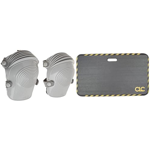 Custom Leathercraft CLC 361 Ultraflex Non-Skid Kneepads & 303 Large Shock Absorption Kneeling Pad, 16 x 28-Inches Bundle
