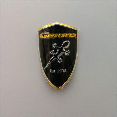 HUICHEN Head Badge Decals Stickers Folding Bicycle Front Frame Sticker Aluminum Alloy (Color : Gekko)