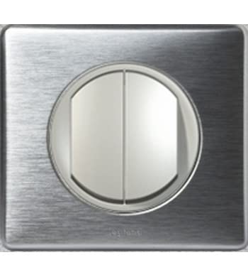 Legrand Double Va-et-vient Céliane complet Aluminium - griffe - Non