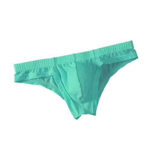 Men's Ice Silk Triangle Panties Solid Color Low Waist Bulge Pouch Hip Half Coverage Bikini Briefs3