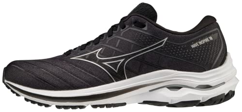 Mizuno Onda Ispirare 18, Scarpe da ginnastica Uomo, Ebano Nero E Argento, 42 EU