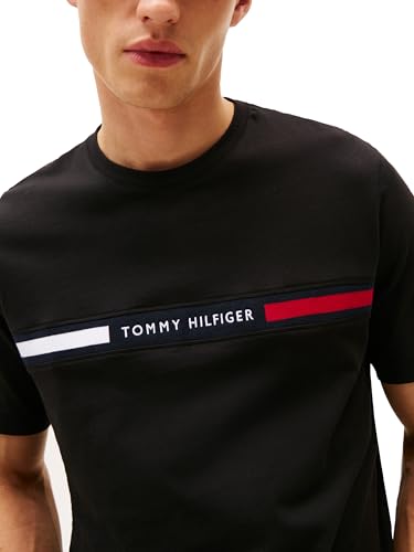 Tommy Hilfiger Men's Short Sleeve Cotton Graphic T-Shirts with Signature Stripe Logo, Also Available in Big & Tall2