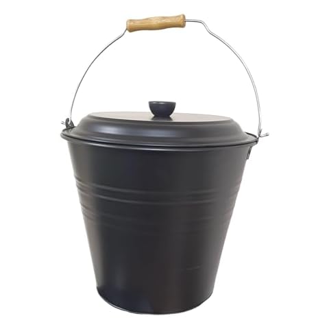 Easy Shopping 12L Metal Ash Bucket with Lid Cover