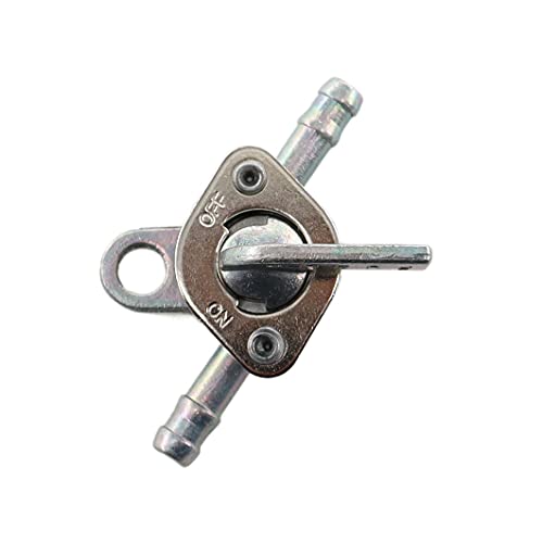 MCHNIC 6mm Benzinhahn Kraftstoffhahn mit Benzinfilter Benzinschlauch für 50cc 70cc 90cc 110cc 125cc 140cc 150cc Moped Mofa Motorrad Quad Dirt Bike ATV mit Schlie Funktion