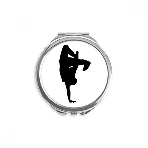 Miroir de poche saut danseur maquillage portable rond multicolore