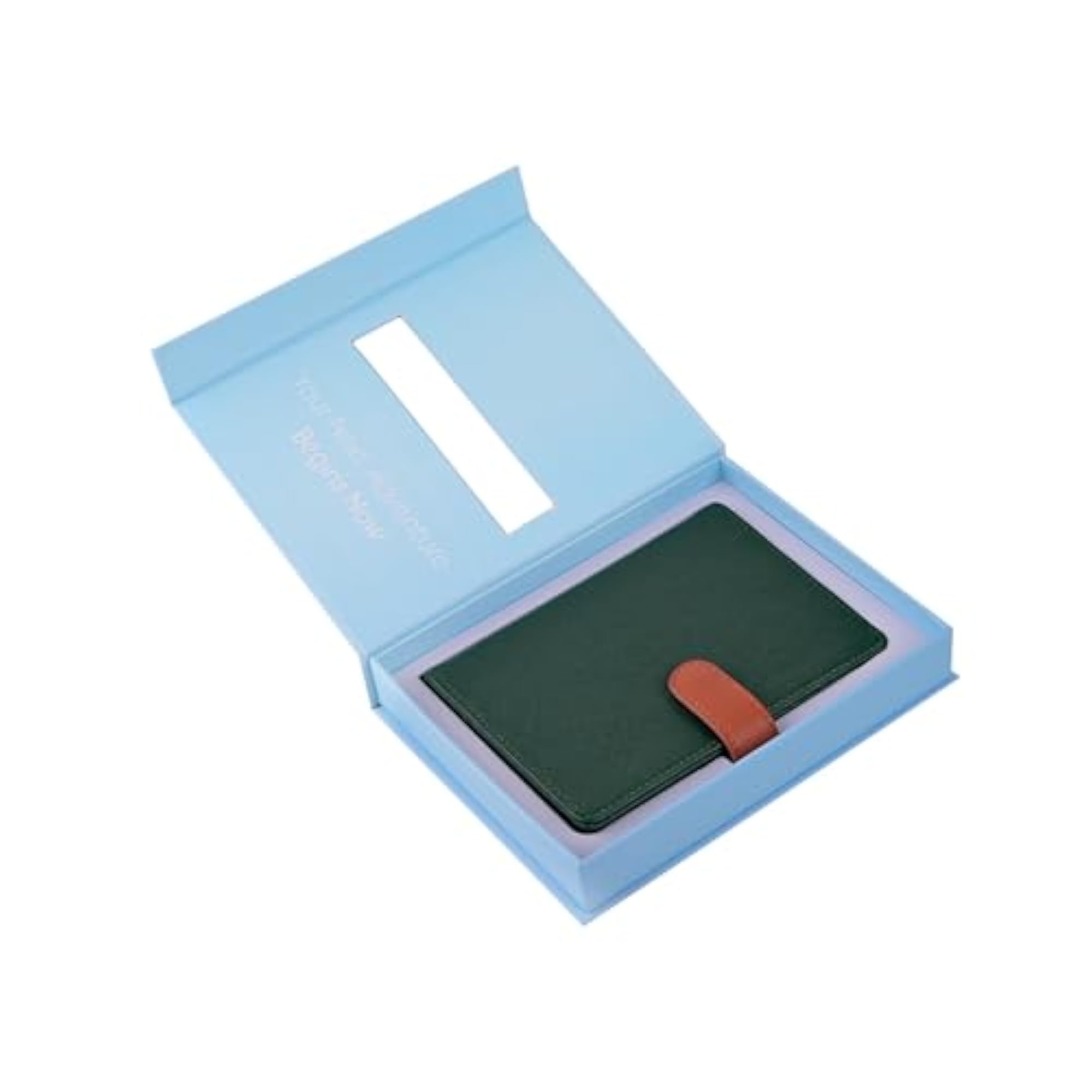 Premium Travel Passport Wallet with Magnetic Strap and Card Slots