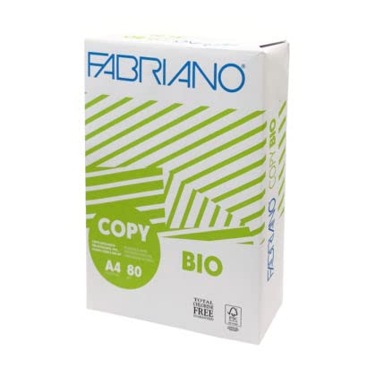 Fabriano WW - 103756 Copy Bio Ecology Carta per Fotocopie per Fax, A4, Fotocopiatrici, Stampanti Laser e Inkjet, 80 g/m², Bianco, Risma 500 Fogli