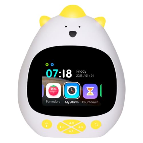 AI Voice-Controlled Kids Smart Alarm Clock, Sleep Trainer, ok to Wake Clock, Kids Clocks for bedrooms, Hatch & Timer for Boys and Girls