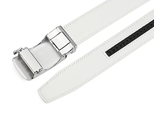 Image of Lingli Men's Belt,Ratchet Dress Belt with Automatic Buckle Brown /Black-Trim to Fit-35mm wide