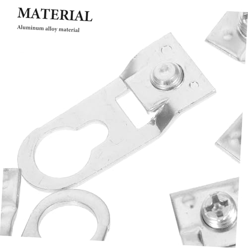 Image of Mikikit 50pcs Aluminum Alloy Picture Frame Hooks Durable Lightweight Easy to Install Hardware Accessories for Stable Hanging of Frames Posters and Mirrors
