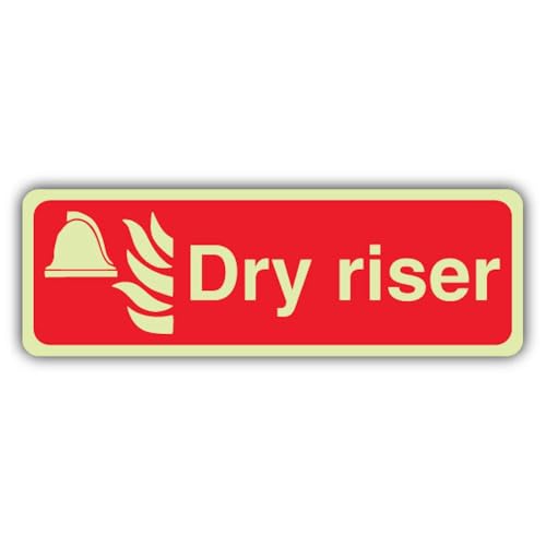 Panneau photoluminescent dry riser autocollant V Safety double lueur haute visibilité