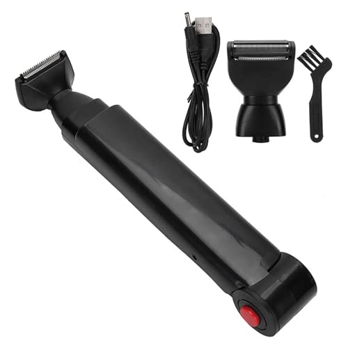 Body Hair Trimmer - USB Charging Back Shaver, Double Head Back Hair Removal, Electric Shaver | 180 Degree Adjustable Angle, Adjustable Handle