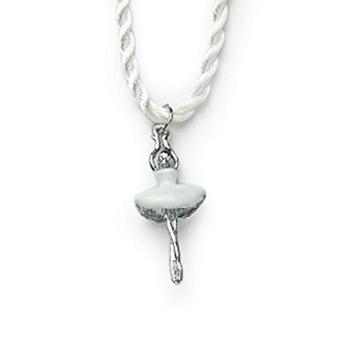 Hervit Pendentif danseuse en métal 4 cm Blanc/AR Cover