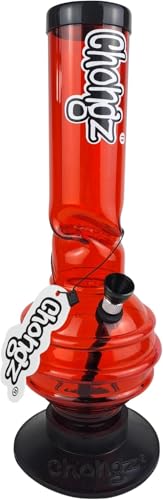 Chongz Acrylic 30cm Marz Ice Twist Bubble Waterpipe Bong (Red)