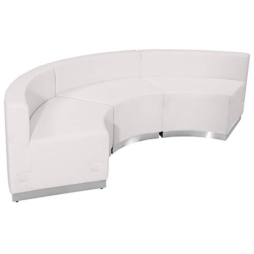 Flash Furniture Hercules Alon Series White Leathersoft Reception Configuration, 3 Pieces #TOP6