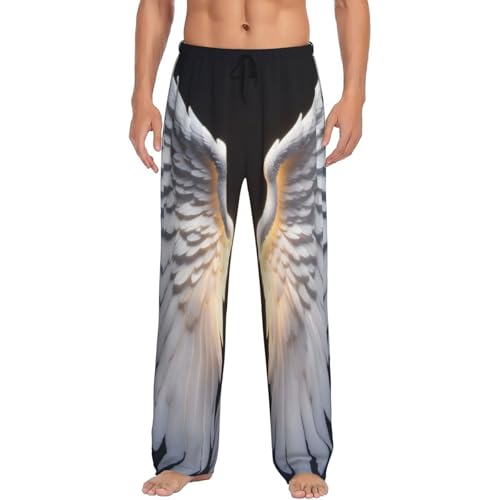 Pantalon de pyjama léger pour homme imprimé ailes d'ange