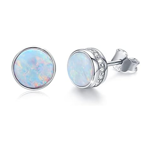 Waysles Blue Opal Sterling Silver Earrings Cover