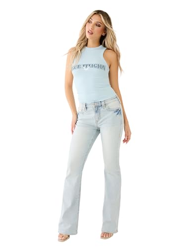 True Religion Women's Becca Boot Cut Super T Flap Jean