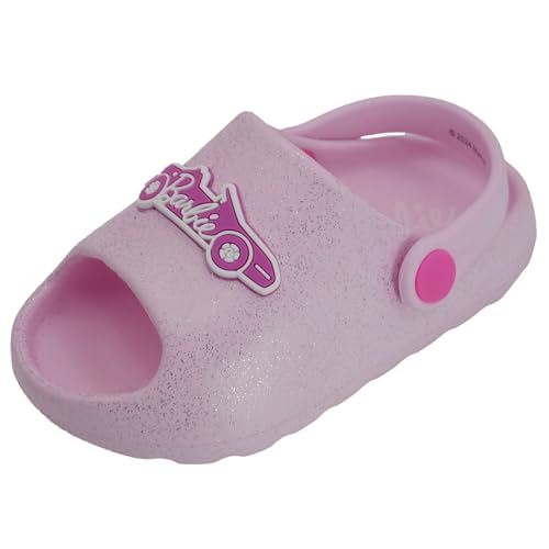 Barbie Toddler Girls' Cloud Slides - Cute & Comfy Slip-On Sandals for Summer, Pool, or Beach