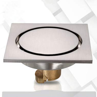 Abflusssieb für die Dusche Anti-Geruch Bodenablauffliese Einsatz Square Boden Abfallgitter Badezimmer Abfluss Messing Unsichtbarer linearer Abfluss für Duschboden Haarsieb (Color : 4, Size : 100mm)
