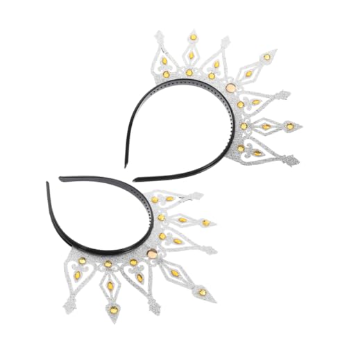 HONMEET 2�� �w�b�h�o���h �����p�e�B�A���J�`���[�V�� �N���E���w�A�o���h �u���C�_���N���E�����Ԃ� �������̃w�A�A�N�Z�T���[ ���B���e�[�W�̃w�A�N���E�� Silver �s�D�z