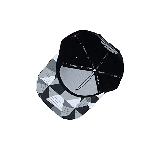 Withmoons Tiger Paper Fold Patch Geometry Pattern Cotton Snapback Hat Flat Brim Baseball Cap Tr21483 (Black) #TOP4