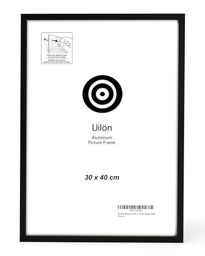 Genérico Cadre Photo en Aluminium (30 x 40 cm, Noir, Aluminium)